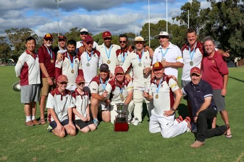 Keswick Cricket Club C Grade Premiers 2020-21 team photo with trophy Adelaide and Suburban Cricket Association ASCA